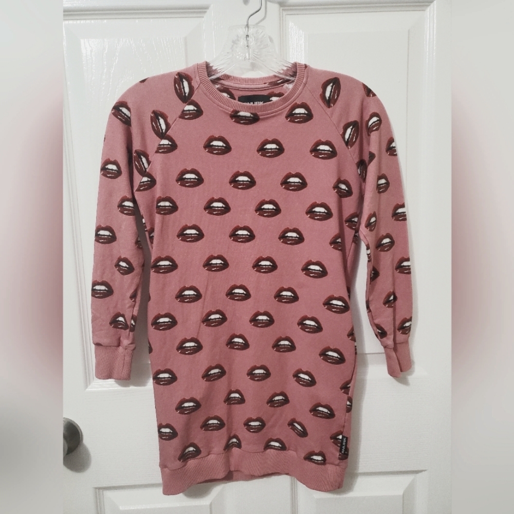 Designer Snurk Pink Organic Cotton Sweater Dress Pockets Girls Size 140